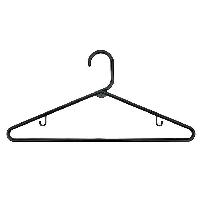 Nahanco Plastic Clothes Hangers, Black, 24/Pack (TBBHU) image 1