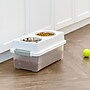 Iris 12 Quart Elevated Feeder Storage with Lid, Plastic, White (585114)~#|#~F0F80AA7-B530-46AF-A432253FDA076853_sc7
