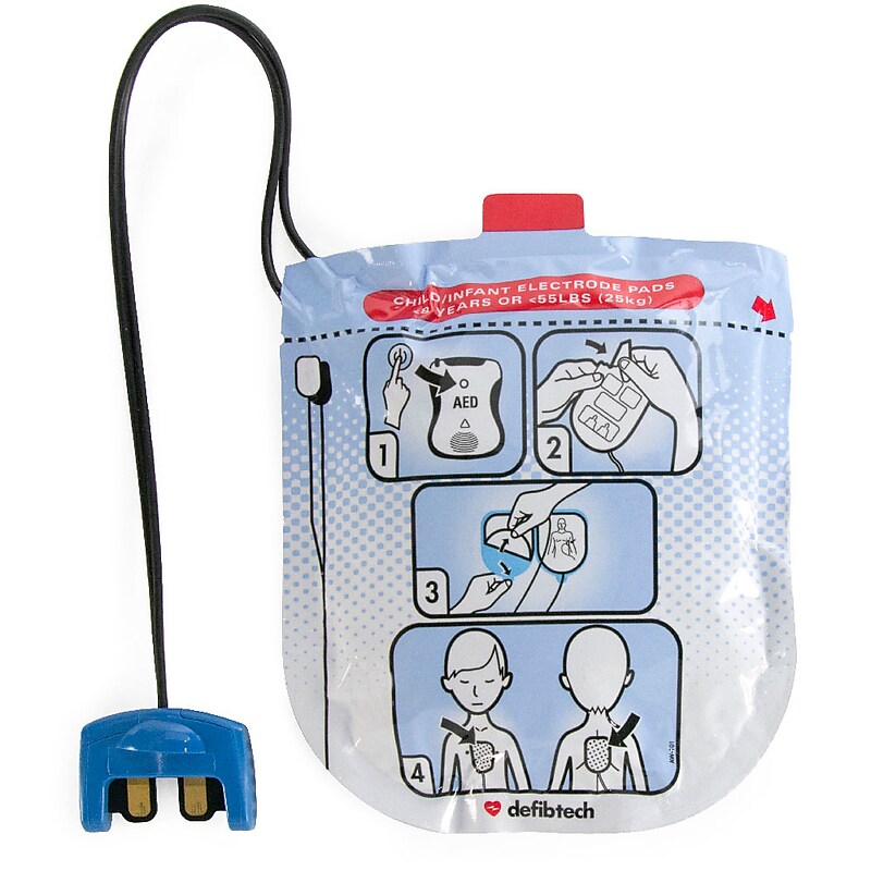 Defibtech Defibrillator Pads for Lifeline VIEW, Pediatric, 1 Pair (0710-0106) image 1