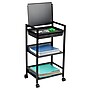 Mind Reader 3-Tier Metal Cart with Covered Compartment, Black (LIDCART3T-BLK)~#|#~F0FB313A-C213-4BA9-ADB98D65FF827549_sc7