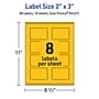 Avery Laser/Inkjet Rectangle Multipurpose Labels, 2" x 3", Bright Yellow, 80/Pack (94237)~#|#~F0FFD050-BBAD-43EC-B5EDD154DA5DD29C_sc7