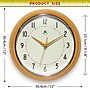 Infinity Instruments Round Retro Saffron Wall Clock, Aluminum, 12" (10940SY-12)~#|#~F0FFF67A-E1FF-4717-ACD0443BCF1FBCE1_sc7