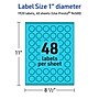 Avery Laser/Inkjet Multipurpose Circle Labels, 1" Dia., Bright Blue, 1920/Pack (94500)~#|#~F1031241-8DFB-4A18-84B9055299A9994E_sc7