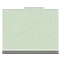 Medical Arts Press Pressboard Classification Folder, 2-Dividers, 2" Expansion, Letter Size, Pale Green, 10/Box ~#|#~F10473A8-9506-4EE3-BCFE6F038B00115A_sc7