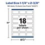 Avery Laser/Inkjet Waterproof Multipurpose Rectangle Labels, 1.25" x 2.375", White, 180 Labels/Pack (94227)~#|#~F104F044-4B1C-4E3F-AE428CF46E5CA659_sc7