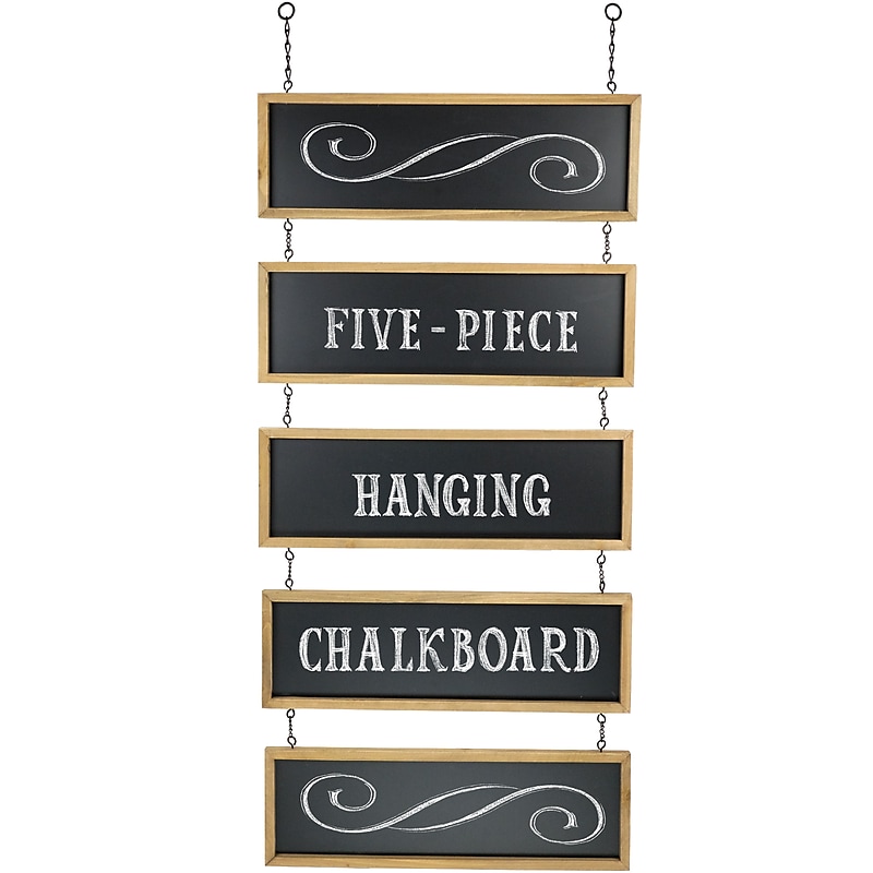 Excello Global Products Hanging 5-Piece Chalkboard Sign (EGP-HD-0289) image 1