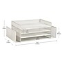 Mind Reader Metal Desktop Organizer Letter Tray, 16.75"L x 9.15"W x 6"H, White (4TSIDE2-WHT)~#|#~F108A864-B7B0-43D5-9F6A8EA6E10EDEBD_sc7