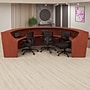 Regency Marque 144"W Curved Reception Desk Workstation, Cherry (77293CH)~#|#~F10AD68C-C8B0-41FC-B153FA7BD8FBA63C_sc7
