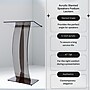 AdirOffice 47" Speaker Podium Lectern, Transparent Black (661-03-BLK)~#|#~F10CF788-AE9D-4068-931321FB9AC9D911_sc7