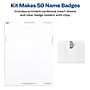 Avery Clip Style Laser/Inkjet Name Badge Kit, 3" x 4", Clear Holders with White Inserts, 50/Box (74536)~#|#~F10F9F32-7472-42E7-8DB8F6D0922A8F8C_sc7