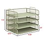 Staples Metal Mesh Side Loading Stackable Letter Tray, Letter Size, Sage Green, 4/Pack (ST63843)~#|#~F1131DF2-D3F8-4B86-A34098480C778745_sc7