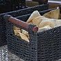 Household Essentials 3-Piece Decorative Woven Basket Set, Paper Rope/Wood/Metal, Black (HHML-7052)~#|#~F11F1D80-0FEF-4585-BEE2427FB9614E23_sc7