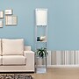 Simple Designs Etagere Organizer 62.5" Floor Lamp with Rectangular Shade, Gray (LF1014-GRY-CCLB)~#|#~F120EC0D-73BC-4A2F-A785D77C36E42143_sc7