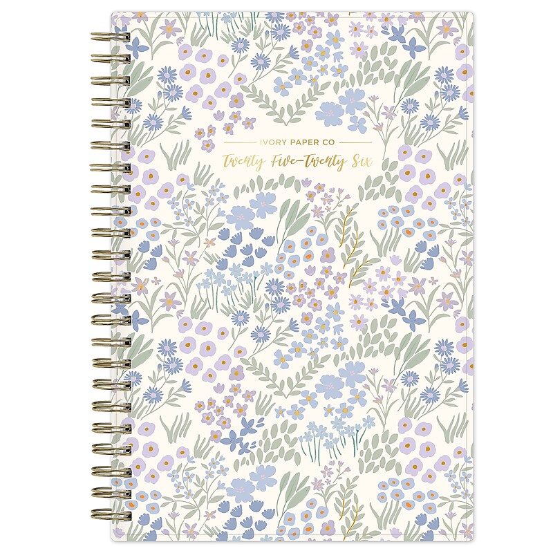 2025-2026 Blue Sky Tillie Lilac 5" x 8" Academic Year Weekly & Monthly Planner, Plastic Cover, Multicolored (154356) image 1