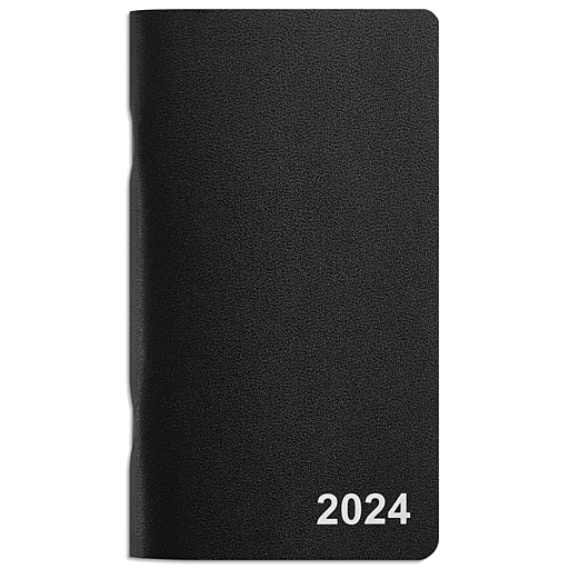 2024 Staples 3" x 6" Weekly & Monthly Planner, Black (ST1293724) Staples