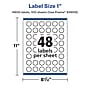 Avery Laser/Inkjet Burst Multipurpose Labels, 1" Dia., White, 4800 Labels/Box (94606)~#|#~F12E33A3-9A7E-48A0-B7D9FC374542A7E5_sc7