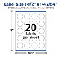 Avery Laser/Inkjet Multipurpose Labels, 1.8704"  x 1.5", Matte White, 2000/Box (94120)~#|#~F12EC2A9-EA9F-498B-B9C2089E0A5BDB2A_sc7