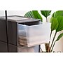 Iris Stackable Plastic Storage Bin With Drawer, Gray, 3/Pack (500112)~#|#~F1313558-303A-41E2-9CF1D6CF2472F09B_sc7