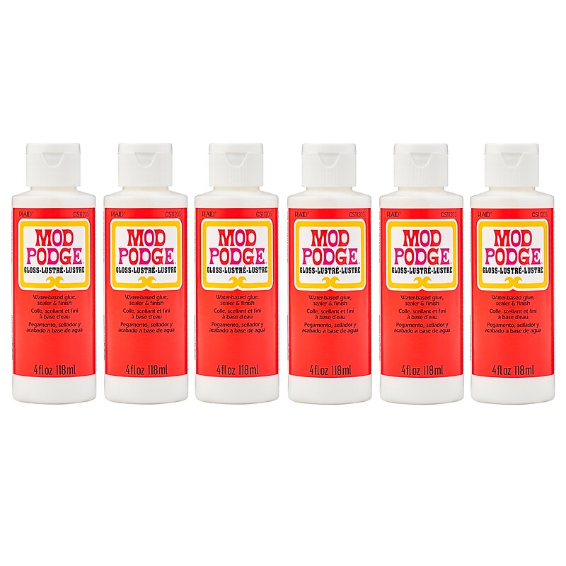 Mod Podge Decoupage Glue, Gloss, 4oz., 6/Pack (MODCS11205-6) image 1