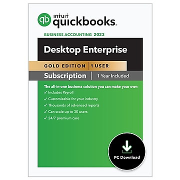 QuickBooks Desktop Enterprise Gold 2023 for 1 User, Windows, Download (5101241)