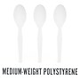 Perk™ Polystyrene Spoon, Medium-Weight, White, 1000/Pack (PK56396)~#|#~F135E5D7-50F0-4EB4-8C08352BC04E88D3_sc7