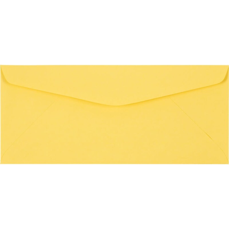 JAM Paper #10 Booklet Envelope 4 1/8" x 9 1/2", Pastel Canary Yellow, 50/Pack (65912-50) image 1