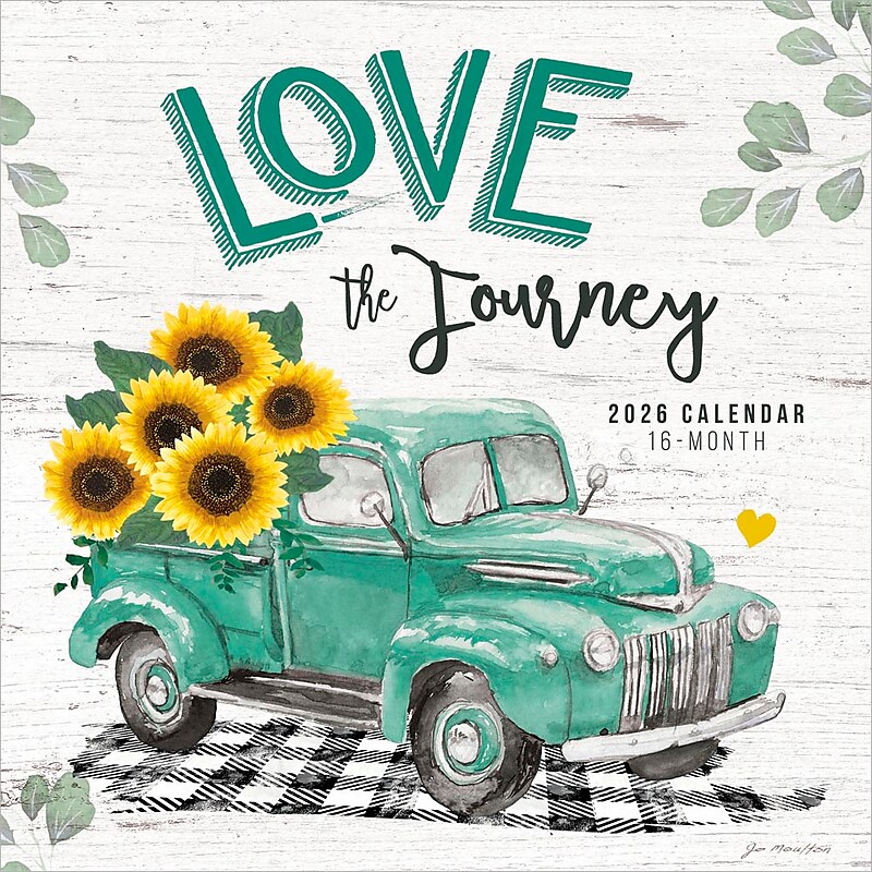 2026 BrownTrout Love the Journey 12" x 12" Monthly Wall Calendar (9781773728735) image 1