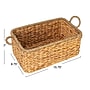 Household Essentials Rectangular Handwoven Water Hyacinth & Seagrass Basket with Handles, Natural (HE1188)~#|#~F14A58C1-E069-4CD3-B9C92FD2289F862A_sc7