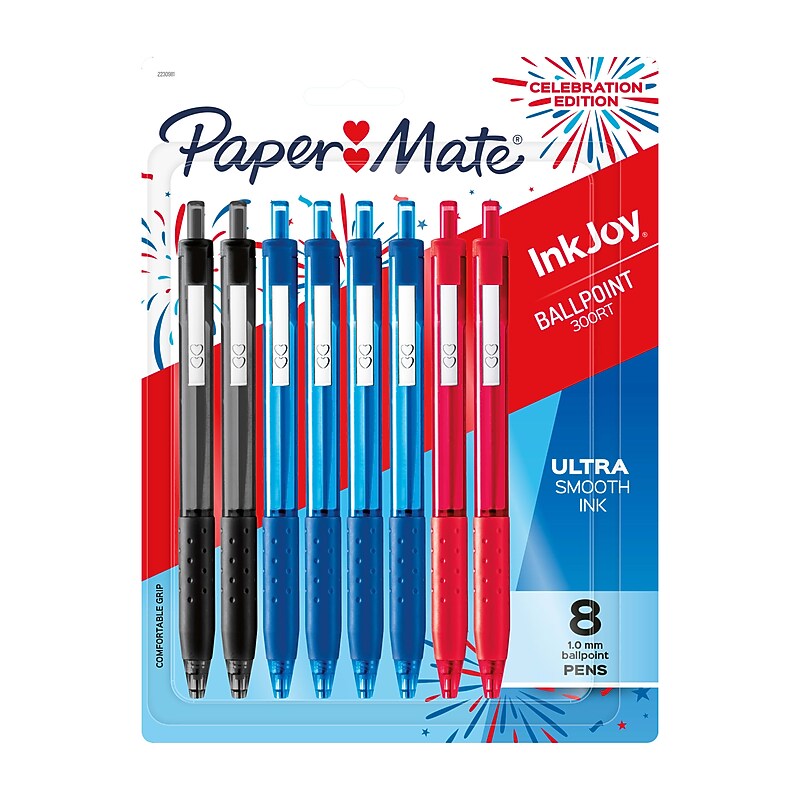 Paper Mate InkJoy Pens, Medium Point, 1.0mm, Assorted Ink, 8/Pack (2230981) image 1