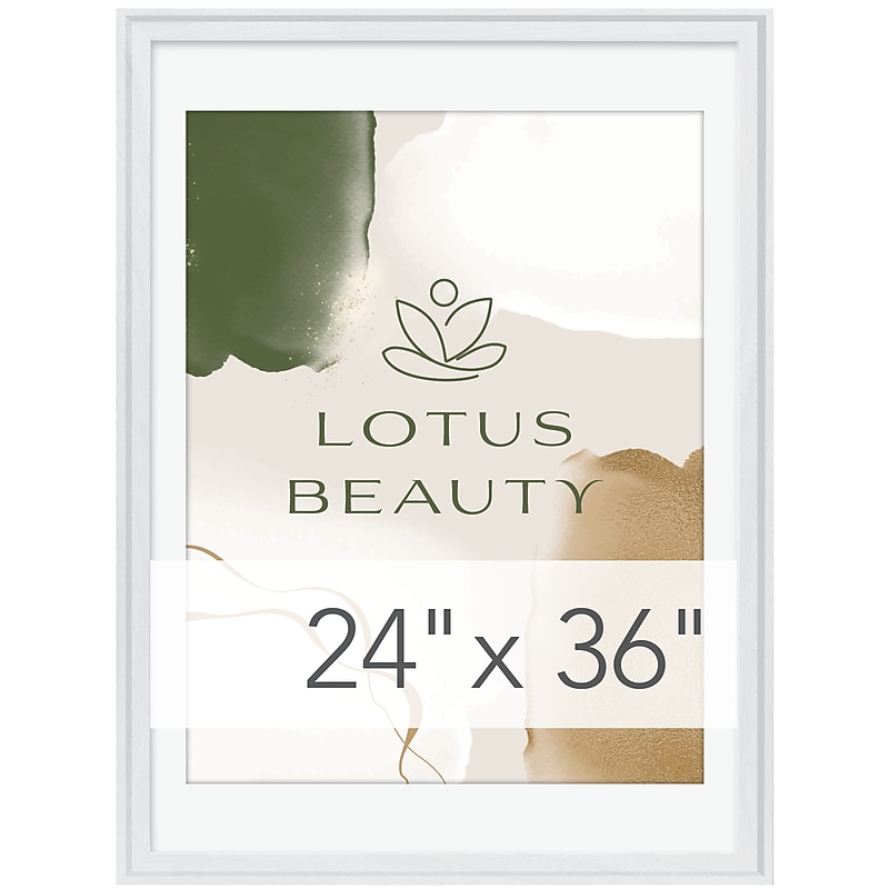 Excello Global Products 24" x 36" Plastic Poster Frame (PPFRM-SB-W-2436) image 1