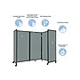 Versare The Room Divider 360 Freestanding Folding Portable Partition, 82"H x 102"W, Black Fabric (1182302)~#|#~F14E4E8C-338E-48A2-8CB534C60251A6EB_sc7