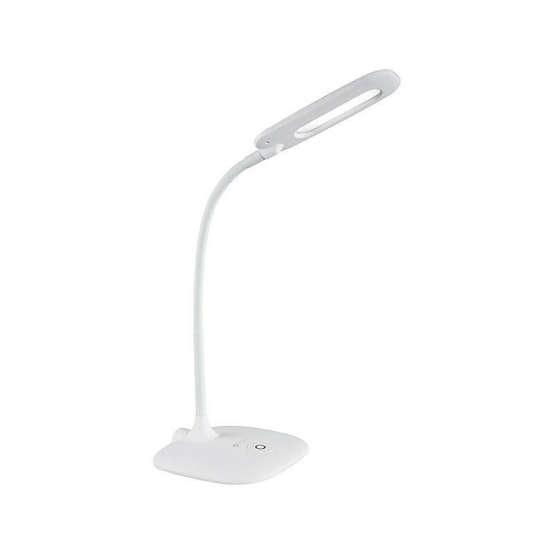 OttLite Flexible Soft Touch LED Desk Lamp, 12", White (CSR3008C-SHPR) image 1
