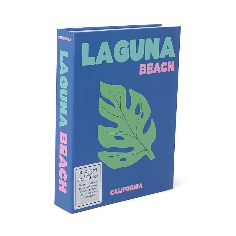 DesignWorks Ink Laguna Beach Book Storage Container with Lid, Paperboard, Multicolored (TBBX-100) image 1