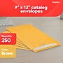 Staples Clasp Close Kraft Catalog Envelopes, 9"L x 12"H, Brown, 250/Box (487493/17242)~#|#~F1549B31-0676-494D-84110CF619EACA98_sc7