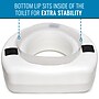 HealthSmart Raised Toilet Seat, 5"H, 300Lb. Capacity, White (522-1508-1901)~#|#~F1570351-B387-4B5B-8913B03DE917E970_sc7