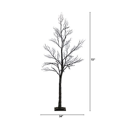Nearly Natural 6' Pre-Lit Halloween Minimalist Twig Artificial Fall Tree - Thumbnail 2