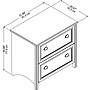 Bush Furniture Fairview 2 Drawer Lateral File Cabinet, Antique White and Tea Maple (WC53284T)~#|#~F15D10D3-A7E4-4849-AA96DC5D4938C795_sc7