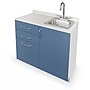 Viva Comfort 36.32'' H x 36" L Medical Cabinet with Right Sink, 3-Drawers, Blueberry (902BASE36RSBL)~#|#~F15F5C22-4302-4CC6-936A3D0158C522B9_sc7