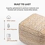 Anji Mountain Cherokee Mustard Ivory Fabric Rectangular Pouf Ottoman (AMBPF155-2014)~#|#~F1629F5B-A362-45FD-B7657C0568EED672_sc7