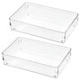 iDesign 2-Piece Plastic Drawer Orangizer, Clear (28032M2)~#|#~F16536AA-8D6D-48D8-87FAA27643363A8A_sc7