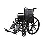Medline Guardian K1 Wheelchair, 16" Seat Width, Removable Desk Length Arms, Elevating Legrest, Black (K1166V22E)~#|#~F16AA509-AA99-4508-80B5E2AC00444324_sc7