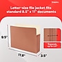 Staples Reinforced File Pocket, 3.5" Expansion, Letter Size, Brown, 25/Box (ST418293)~#|#~F170A711-90D5-43E2-AB597E85EB2C402F_sc7