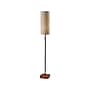 Adesso Trudy 62" Walnut Floor Lamp with Natural Drum Shade (1569-12)~#|#~F172575C-39BA-469A-951B69F278B209AA_sc7