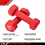 Jfit 3 lb. Neoprene Dumbbells, Red (J-DBN3SET)~#|#~F175699D-0E19-448D-B03C14A0C9A673B5_sc7