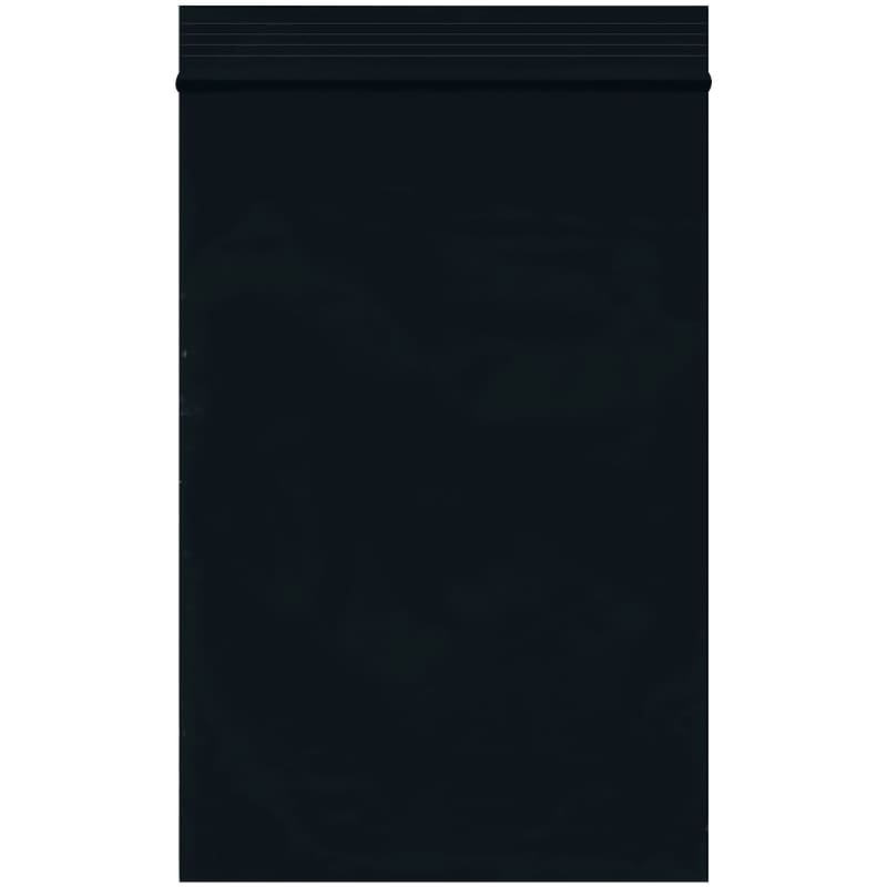 4" x 6" Reclosable Poly Bags, 2 Mil, Black, 1000/Carton (PB3565BK) image 1
