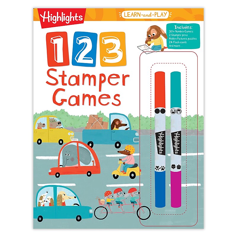 Highlights Learn-and-Play 123 Stamper Games Activity Book image 1