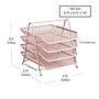 Mind Reader Metal Mesh Front Loading Letter Tray, Letter/Legal Size, Pink (4TPAPER-PNK)~#|#~F17A8A21-F550-4FCA-A0D3CCC128E7D749_sc7