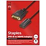 Staples TECH DVI-D to HDMI Audio/Video Adapter, Male to Female, Black (ST62359)~#|#~F17DD173-3E77-445B-B075114828684C49_sc7