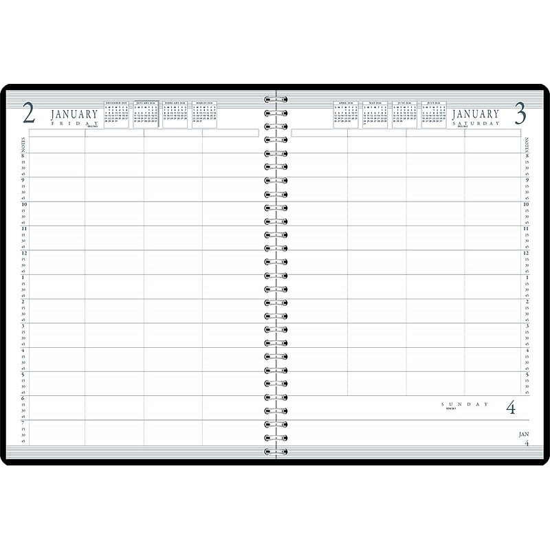 2026 House of Doolittle 8.5" x 11" Calendar Year Daily Appointment Book, Faux Leather Cover, Black (28202-26) image 1