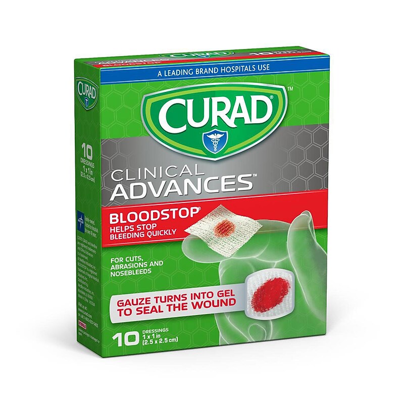 Curad 1-Ply Sterile Non-Woven Gauze, 10 Pads/Pack, 12 Packs/Carton (CUR0055RB) image 1